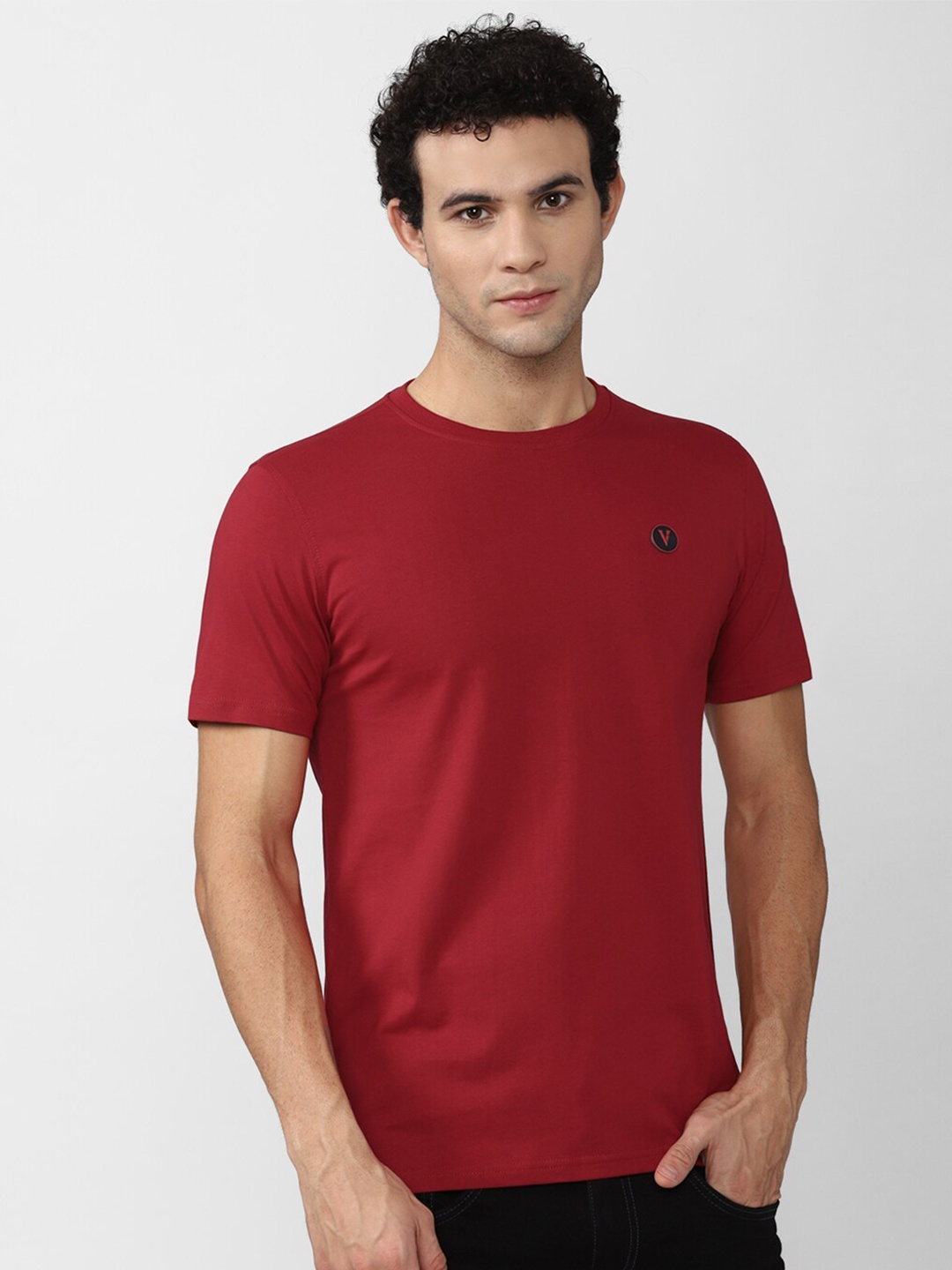 

Van Heusen Sport Men Maroon Pure Cotton T-shirt