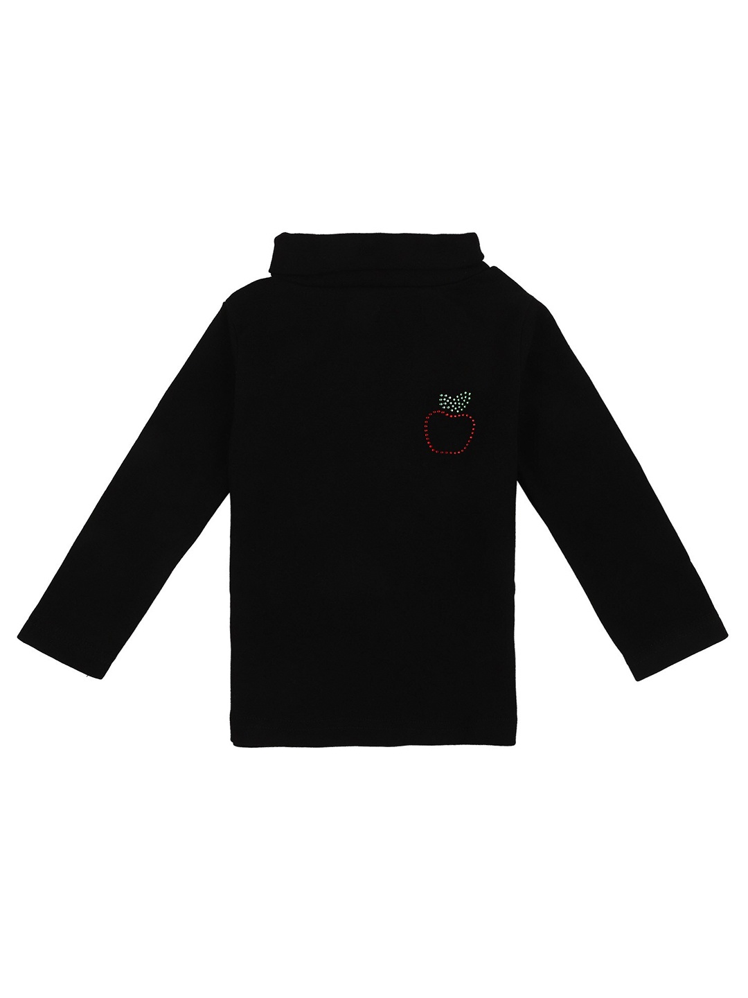 

Bodycare Kids Girls Black Round Neck Full Sleeves T-shirt
