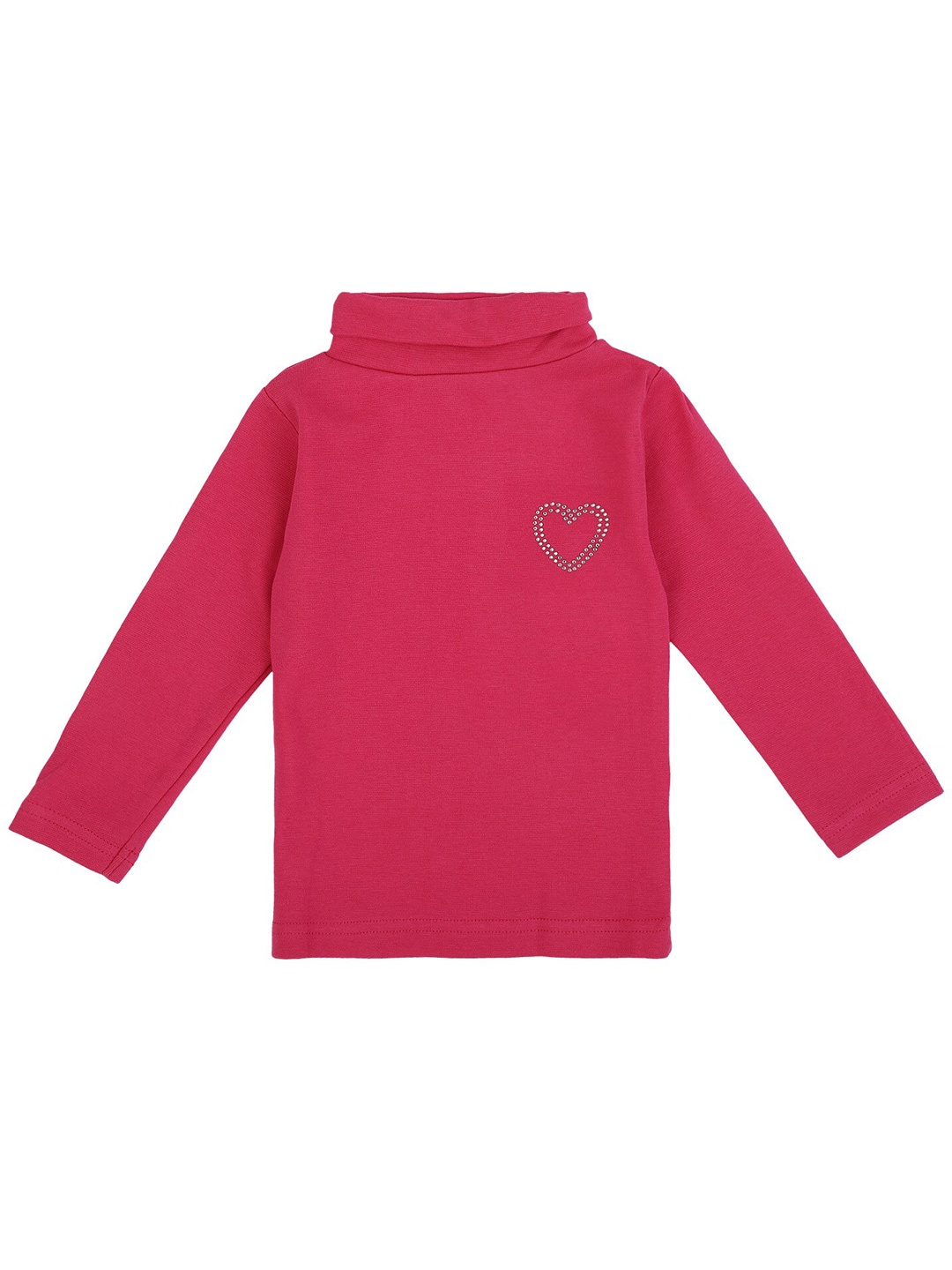 

Bodycare Kids Girls Pink Turtle Neck T-shirt, Fuchsia