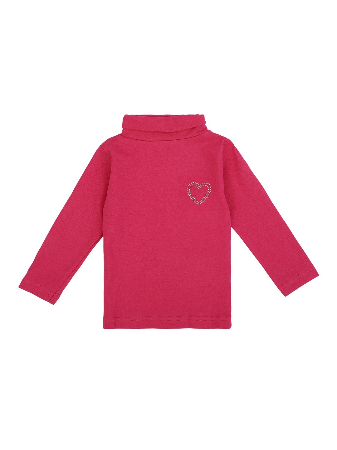 

Bodycare Kids Girls Pink Turtle Neck T-shirt