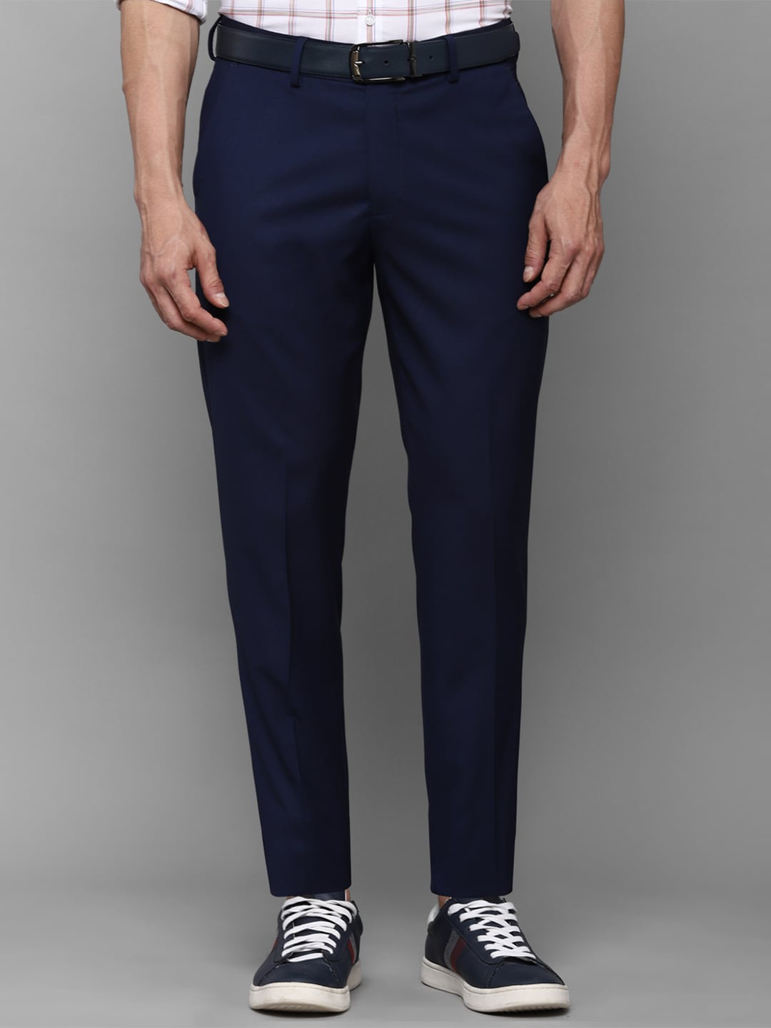 

Allen Solly Men Navy Blue Slim Fit Trousers
