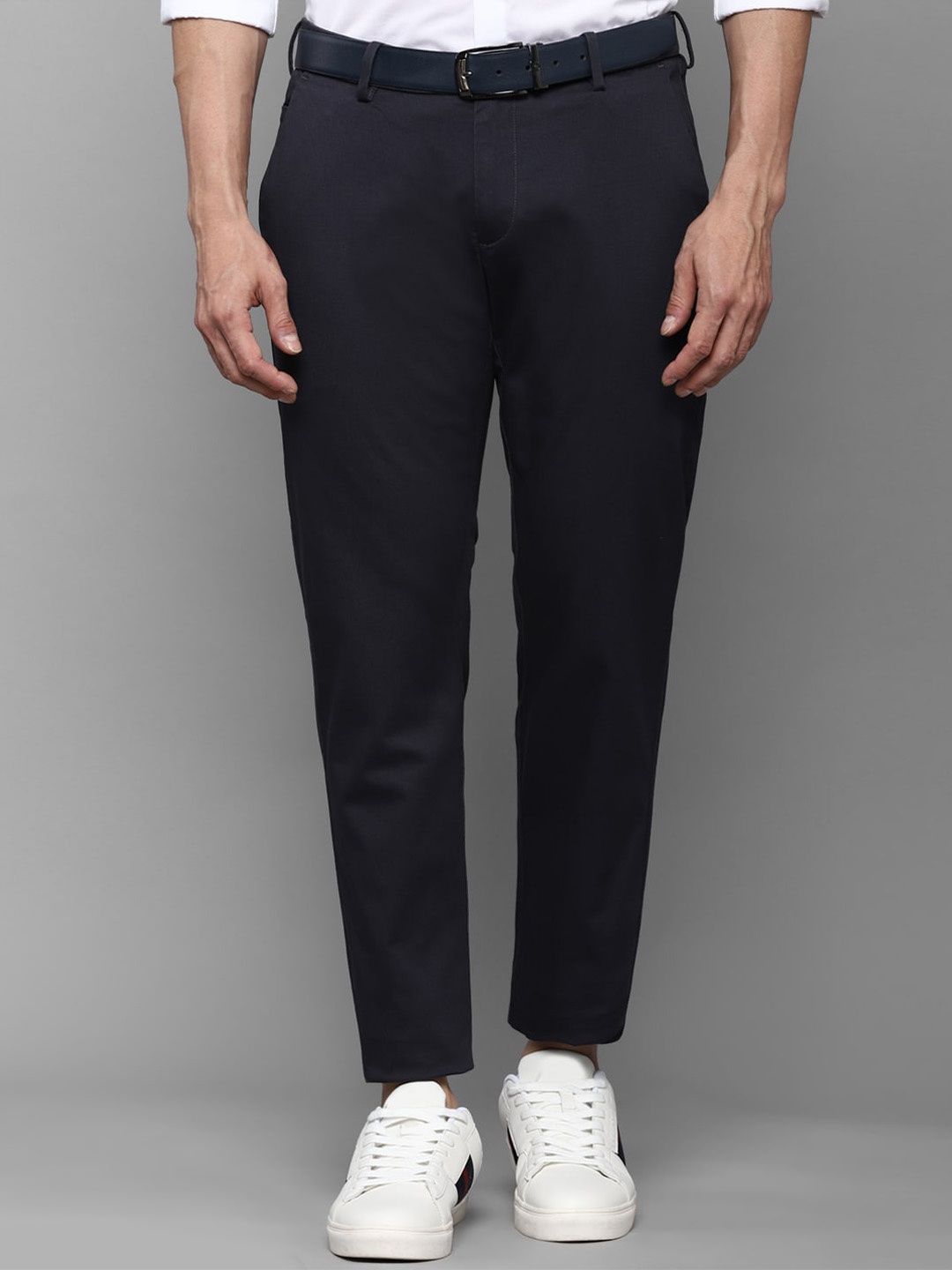 

Allen Solly Men Navy Blue Slim Fit Trousers