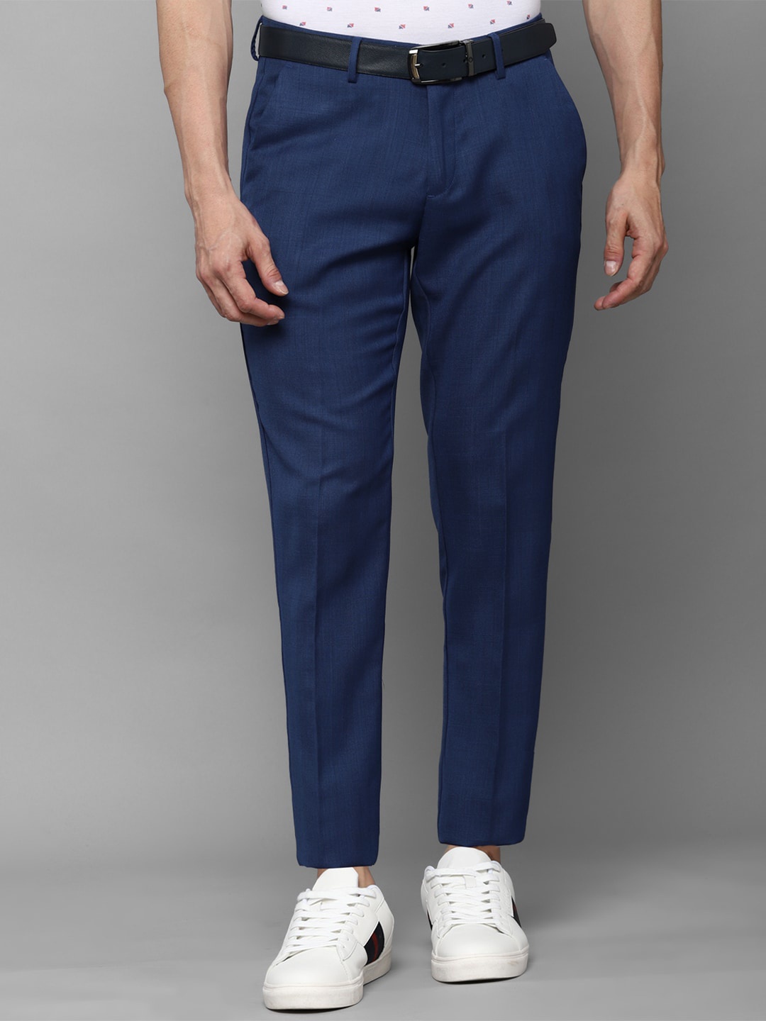 

Allen Solly Men Blue Slim Fit Mid-Rise Trousers