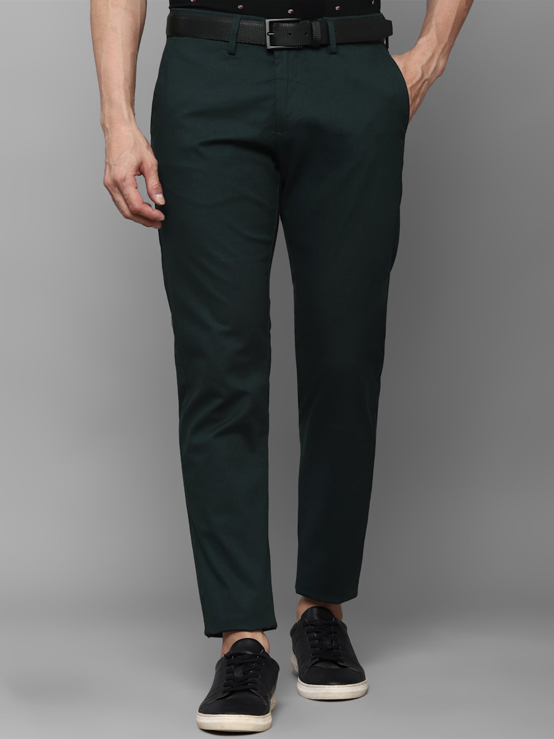 

Allen Solly Men Green Slim Fit Trousers