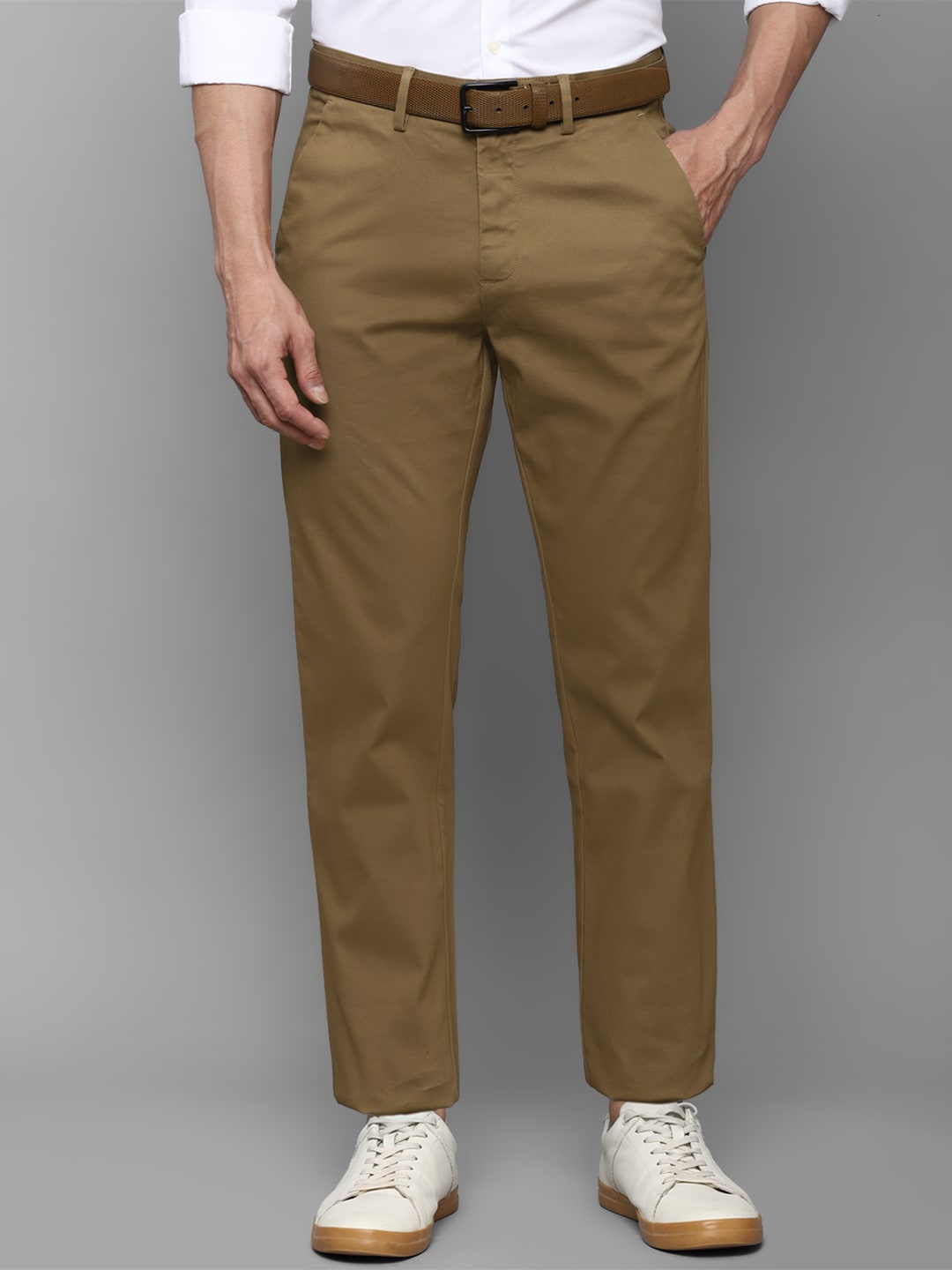 

Allen Solly Men Brown Casual Trousers
