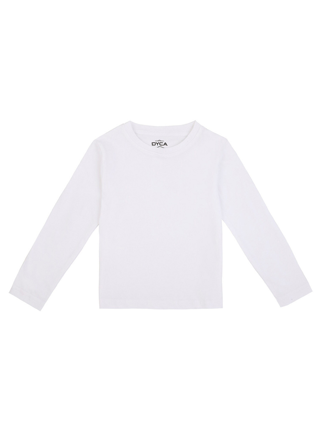 

DYCA Girls White Solid Full Sleeves T-shirt