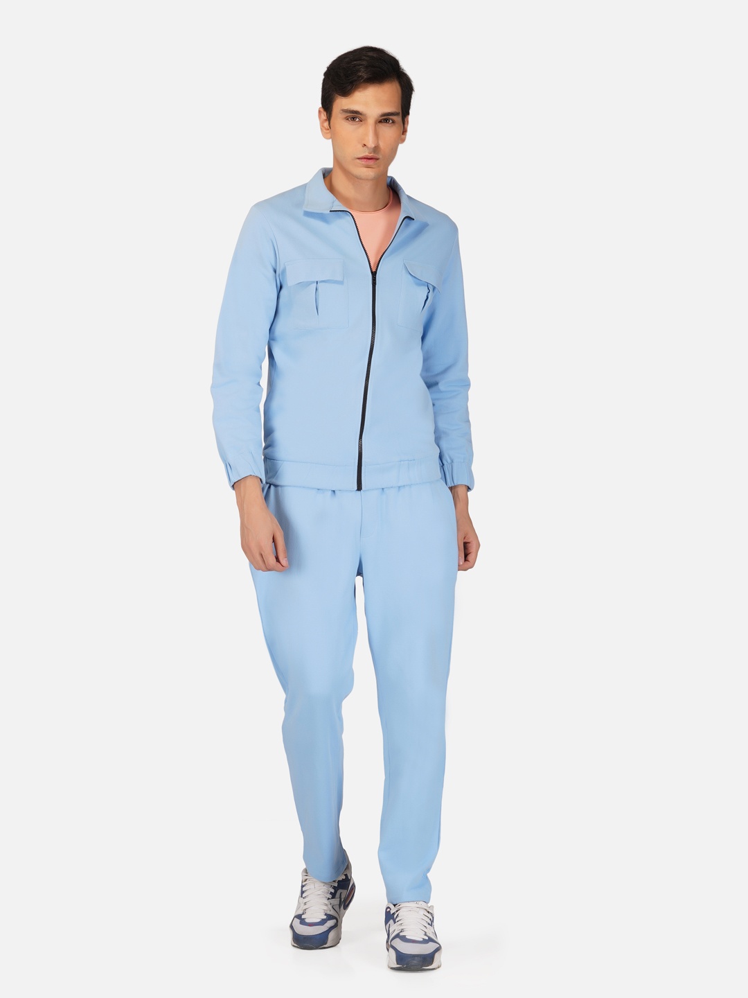 

Tinted Men Blue Cotton Outdoor Tailored Jacket