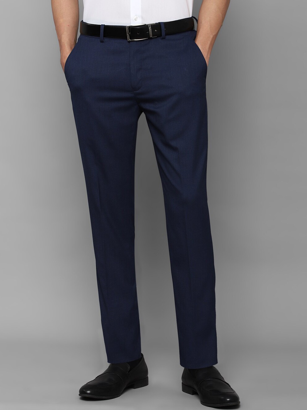 

Louis Philippe Men Navy Blue Slim Fit Trouser