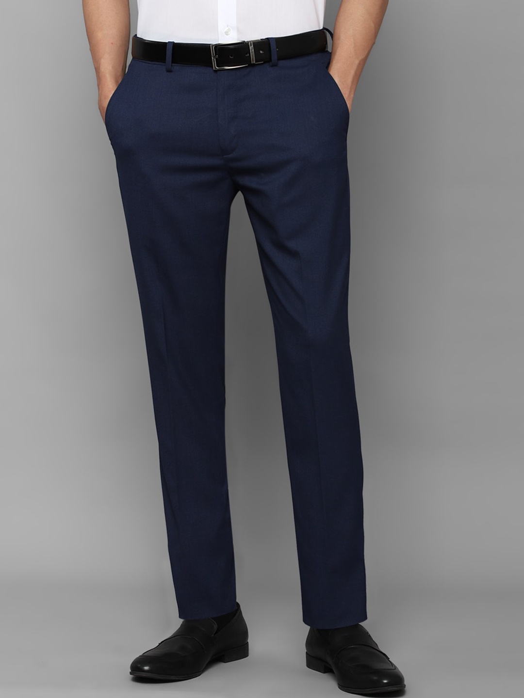 

Louis Philippe Men Navy Blue Slim Fit Trousers