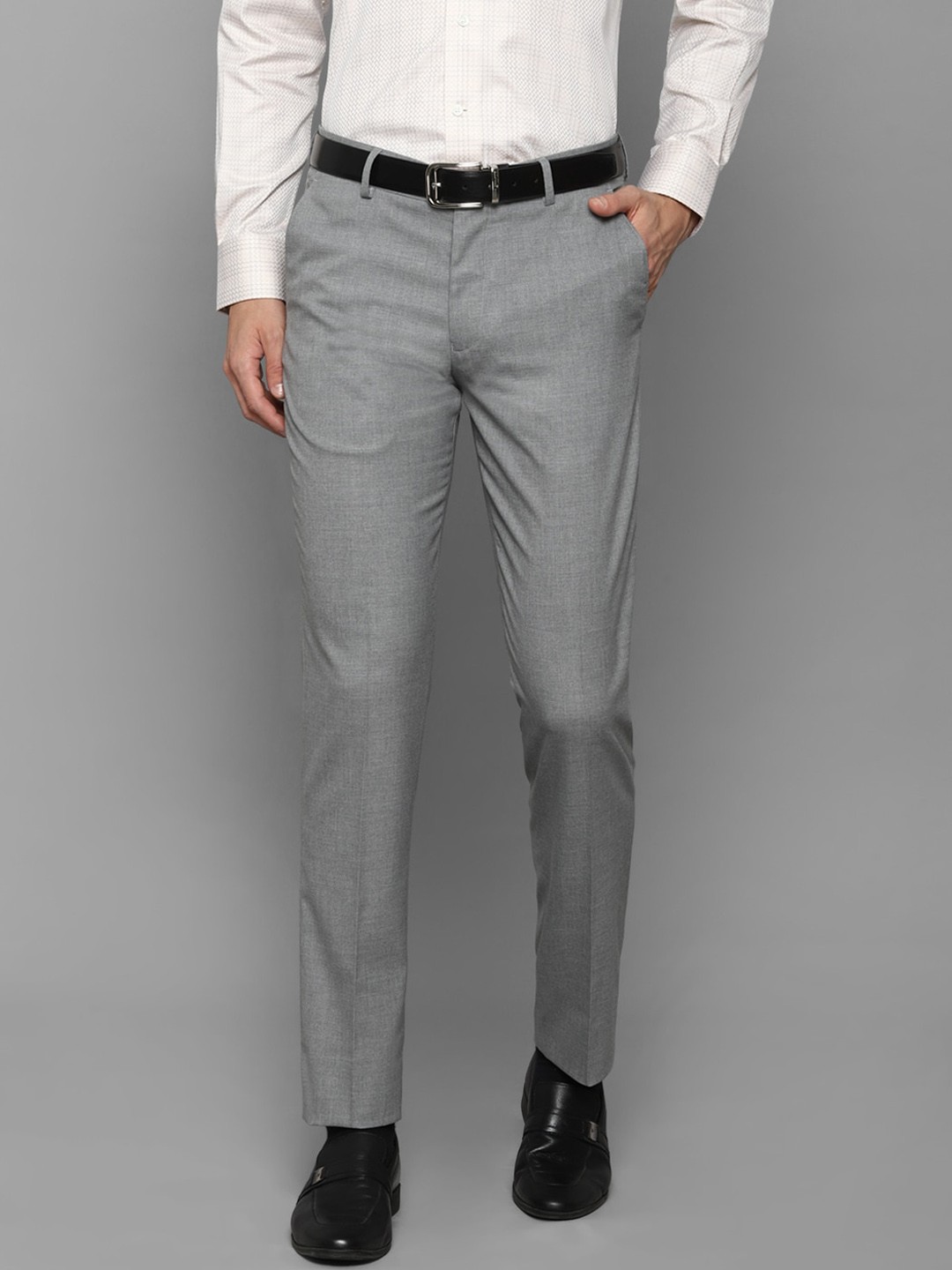 

Louis Philippe Men Grey Slim Fit Trousers