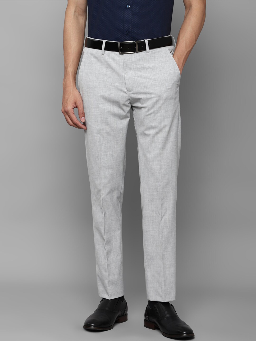 

Louis Philippe Men Grey Slim Fit Trousers