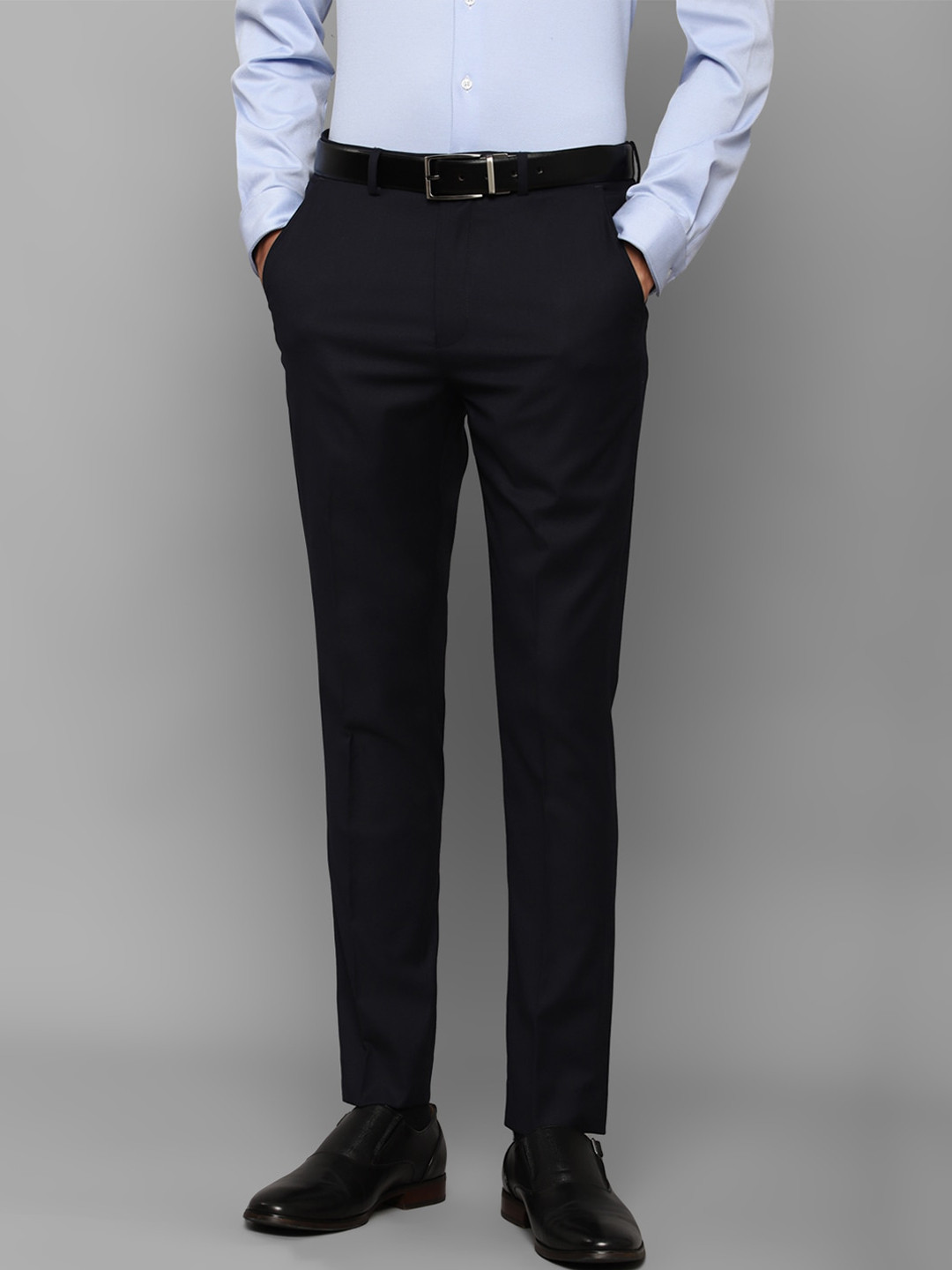 

Louis Philippe Men Black Slim Fit Trousers