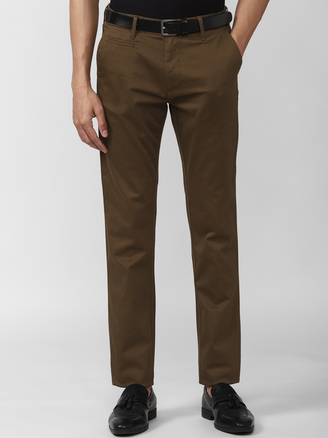 

V Dot Men Brown Slim Fit Chinos Trousers