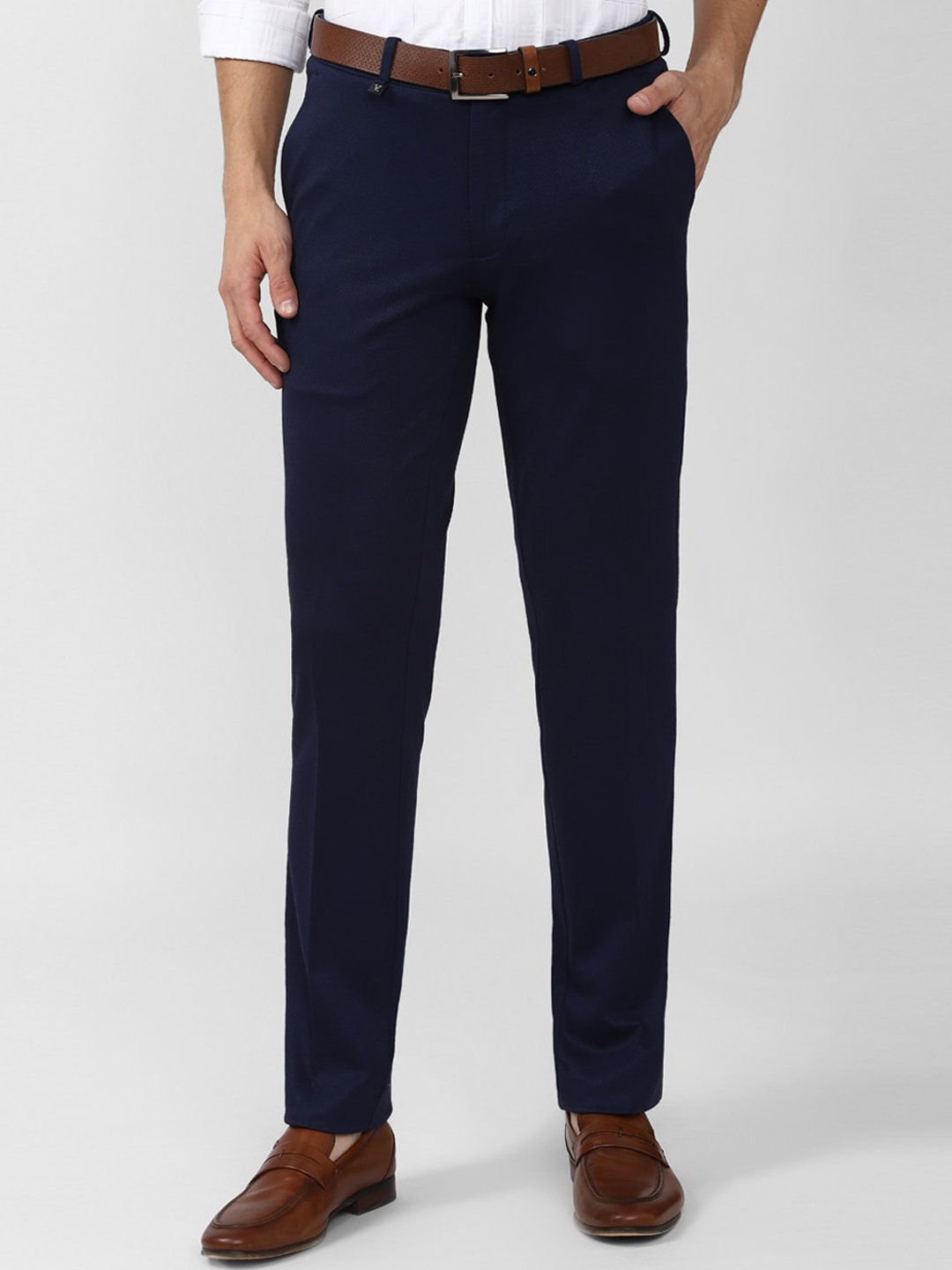 

V Dot Men Navy Blue Trousers