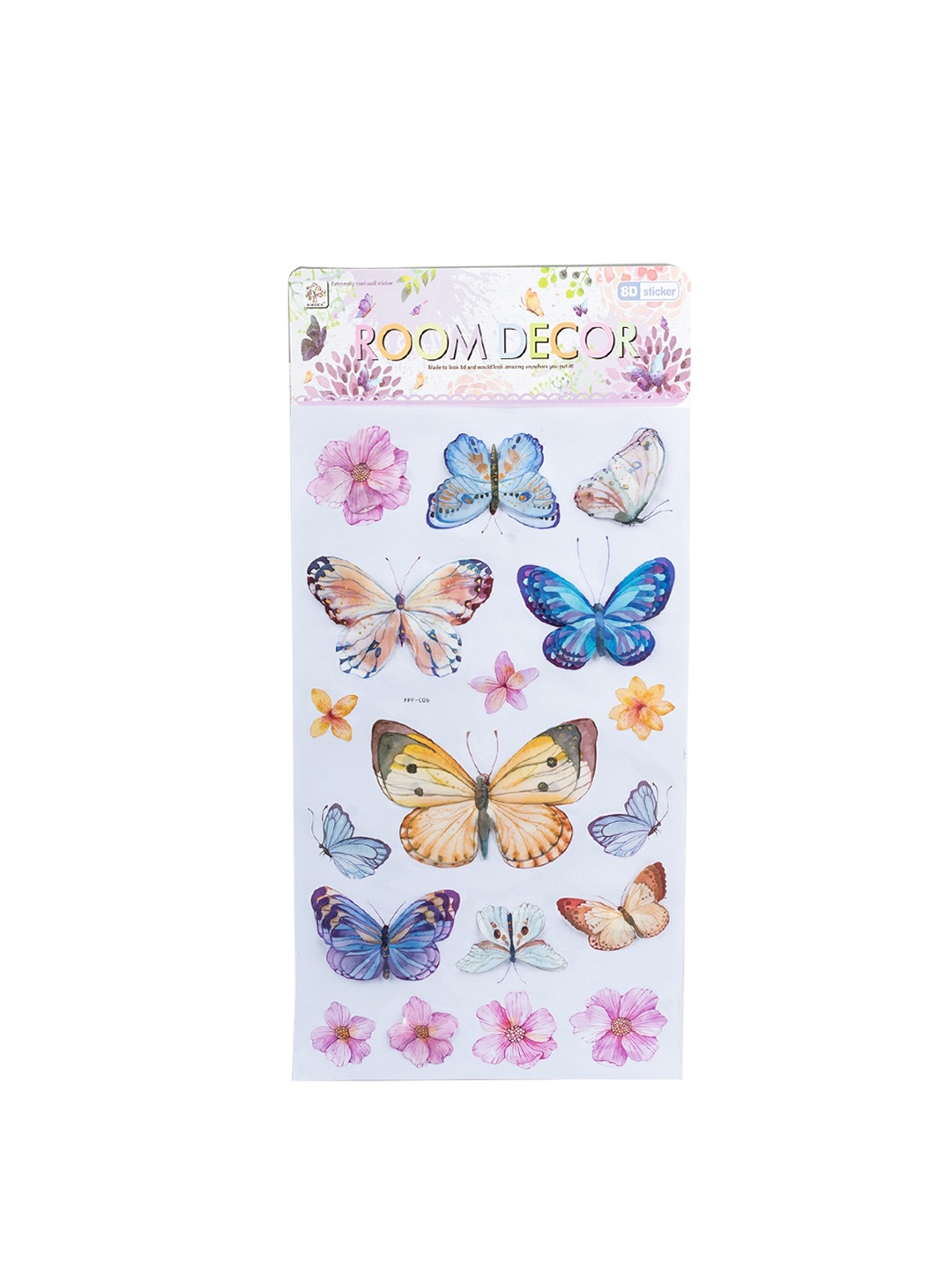 

MARKET99 Set Of 18 Blue & Pink Butterfly Wall Stickers