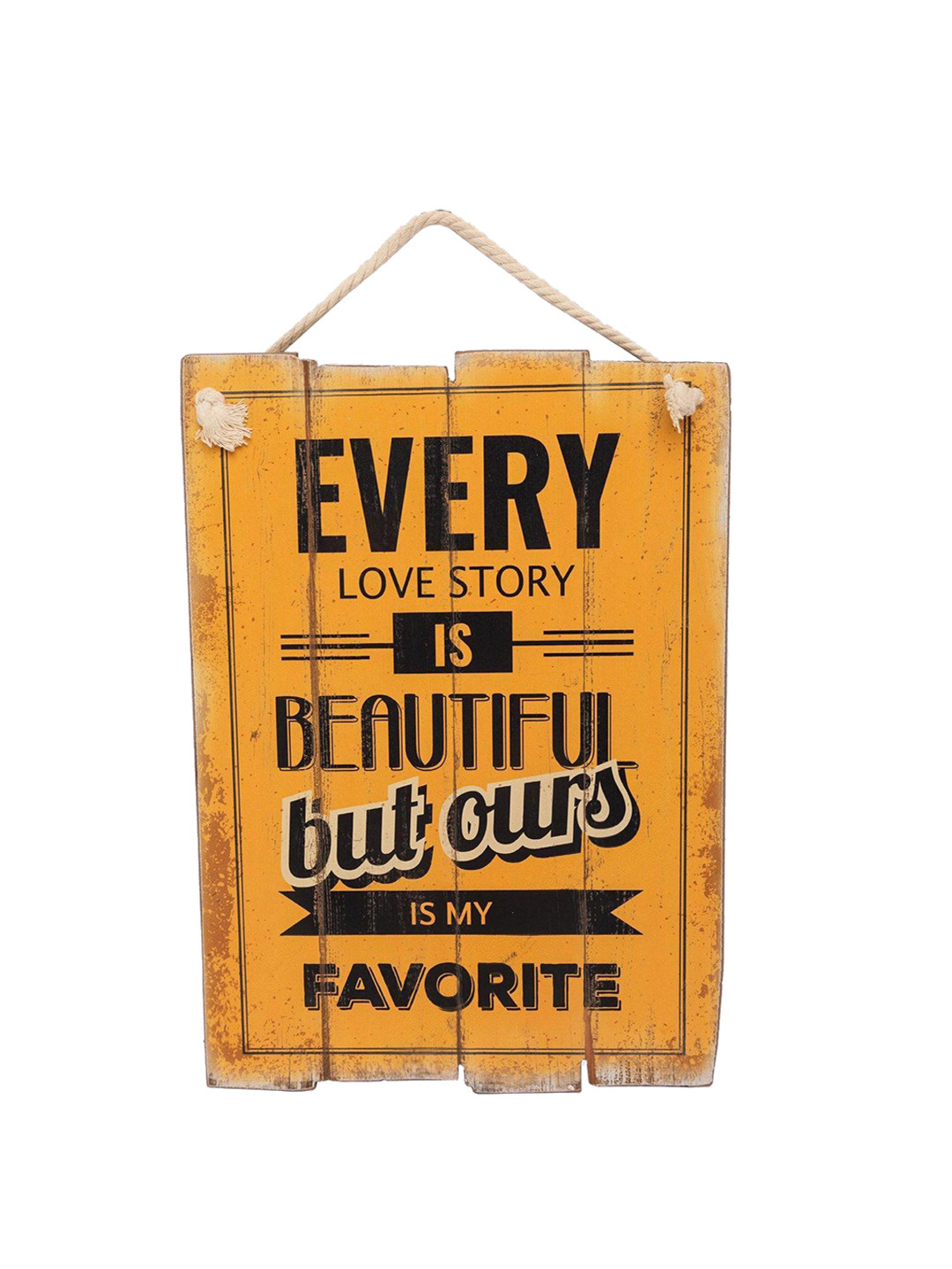 

MARKET99 Orange & Black Printed Wooden Wall Plague