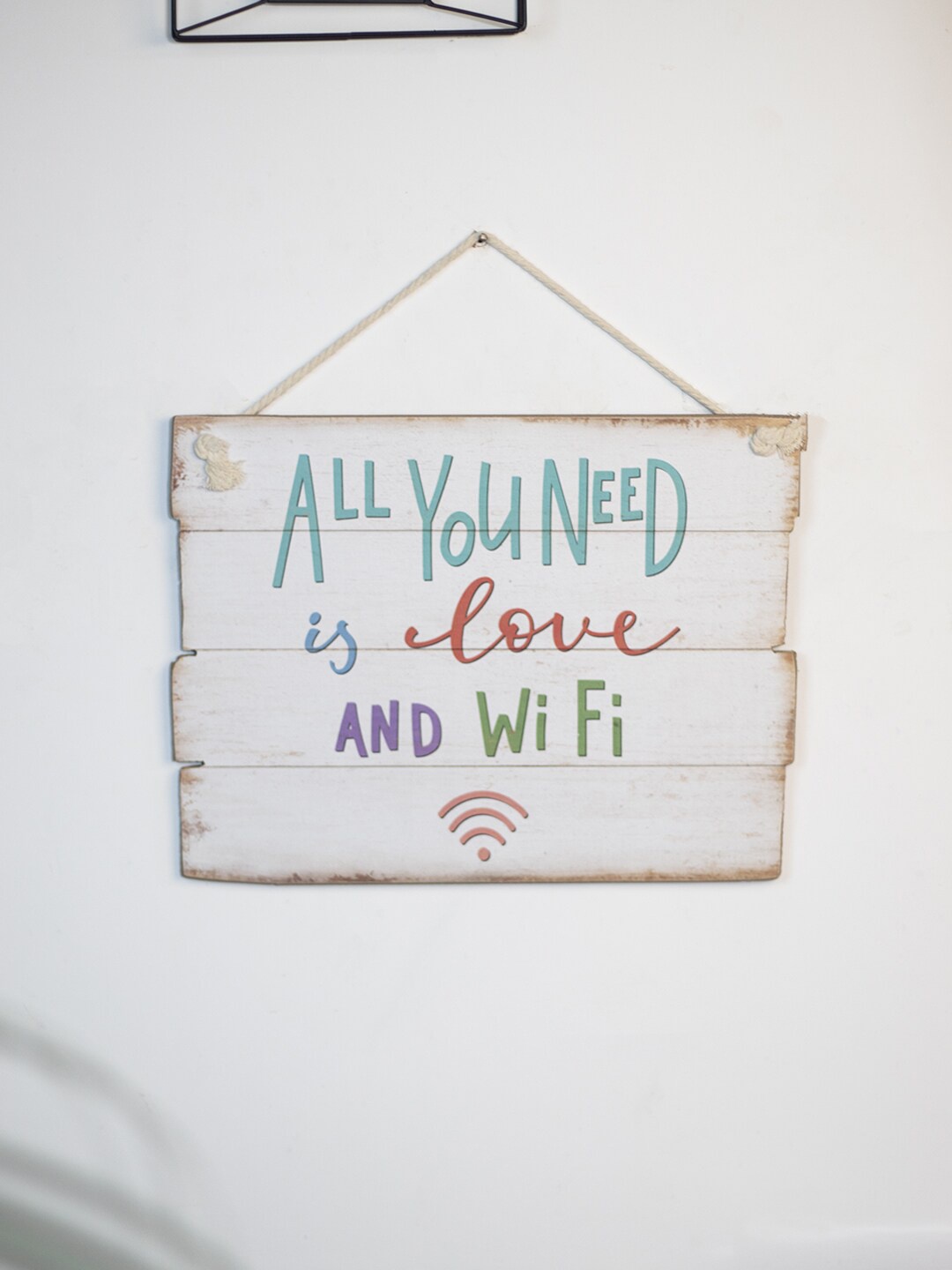 

MARKET99 White & Blue Wooden Typography Plaque