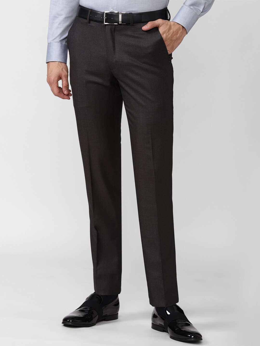

Van Heusen Men Grey Slim Fit Trousers