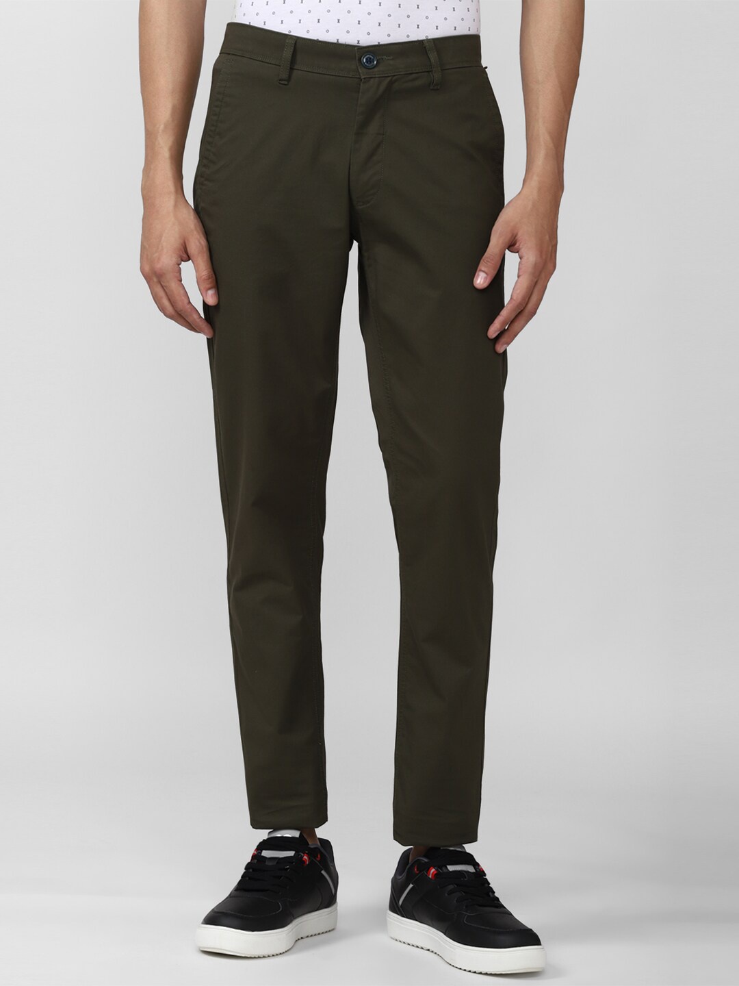 

Van Heusen Sport Men Olive Green Slim Fit Trousers