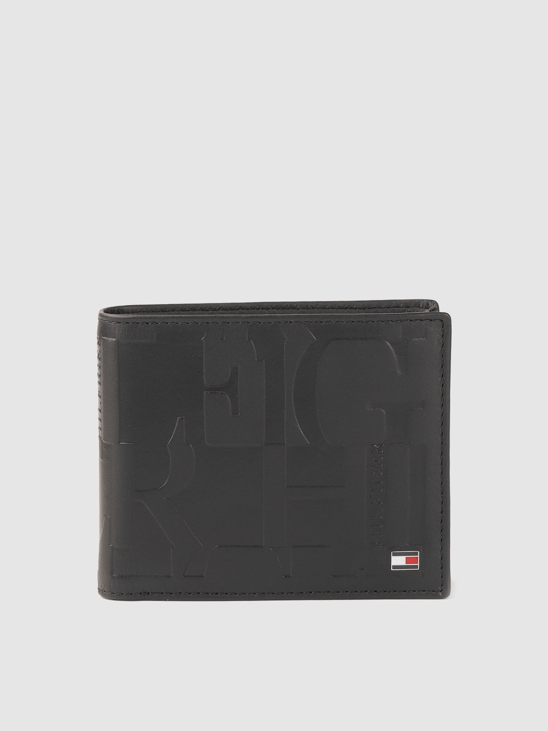 

Tommy Hilfiger Men Black Leather Two Fold Wallet