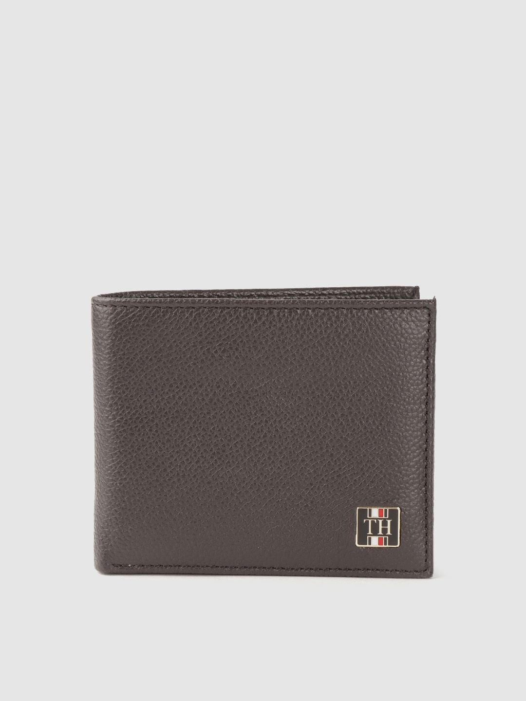 

Tommy Hilfiger Men Brown Textured Leather Two Fold Wallet