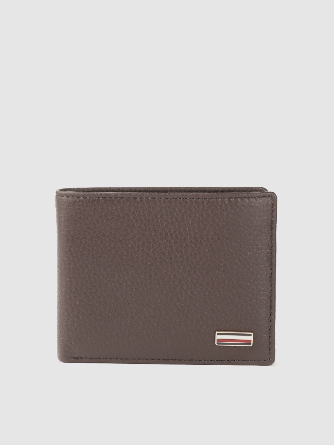 

Tommy Hilfiger Men Brown Textured Leather Two Fold Wallet