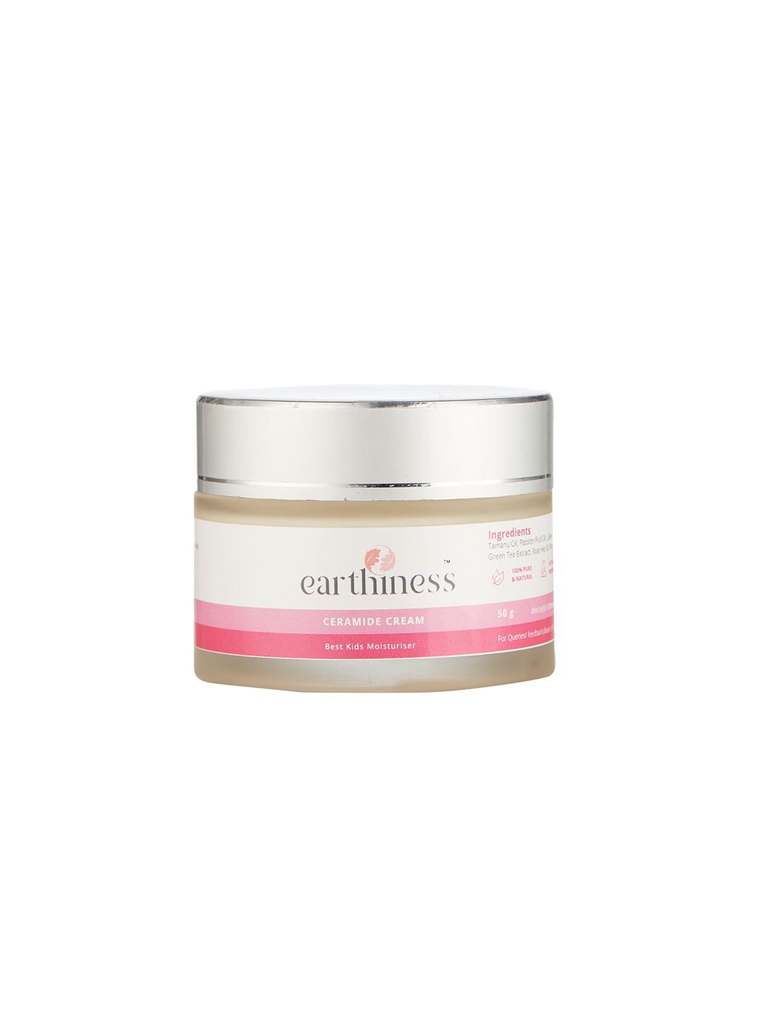 

earthiness Ceramide Face Moisturisering Cream 50gm, White