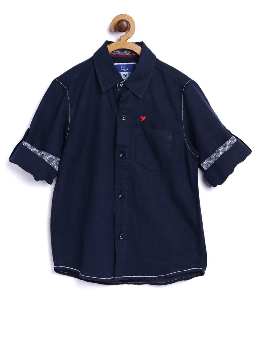 

612League Boys Navy Blue Classic Casual Shirt