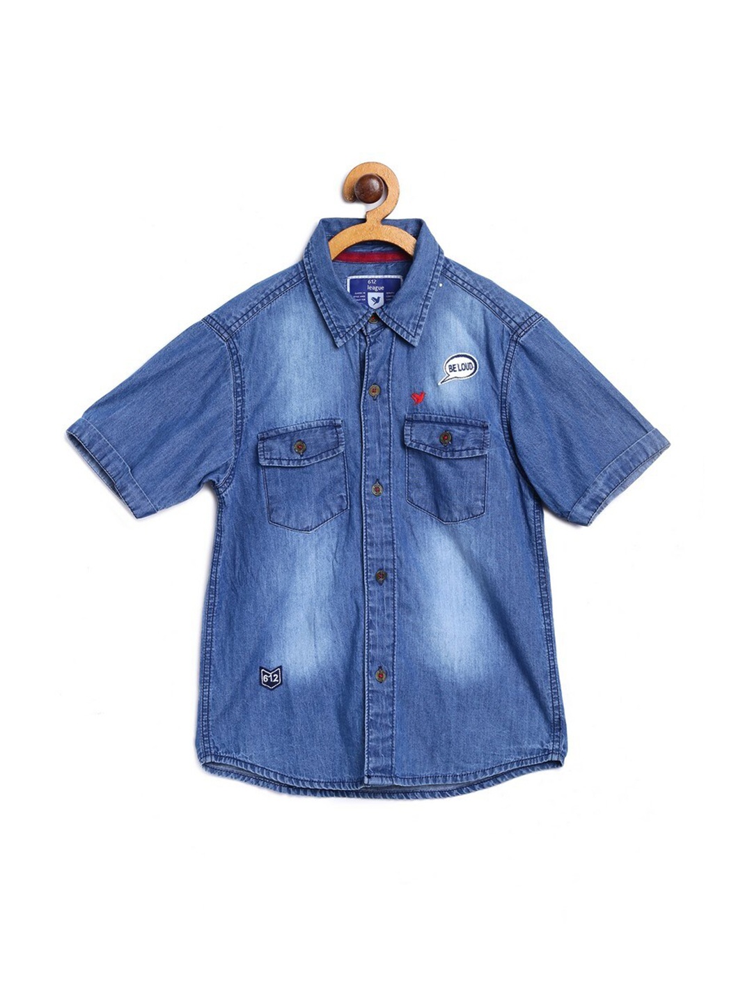 

612League Boys Blue Classic Cotton Casual Shirt