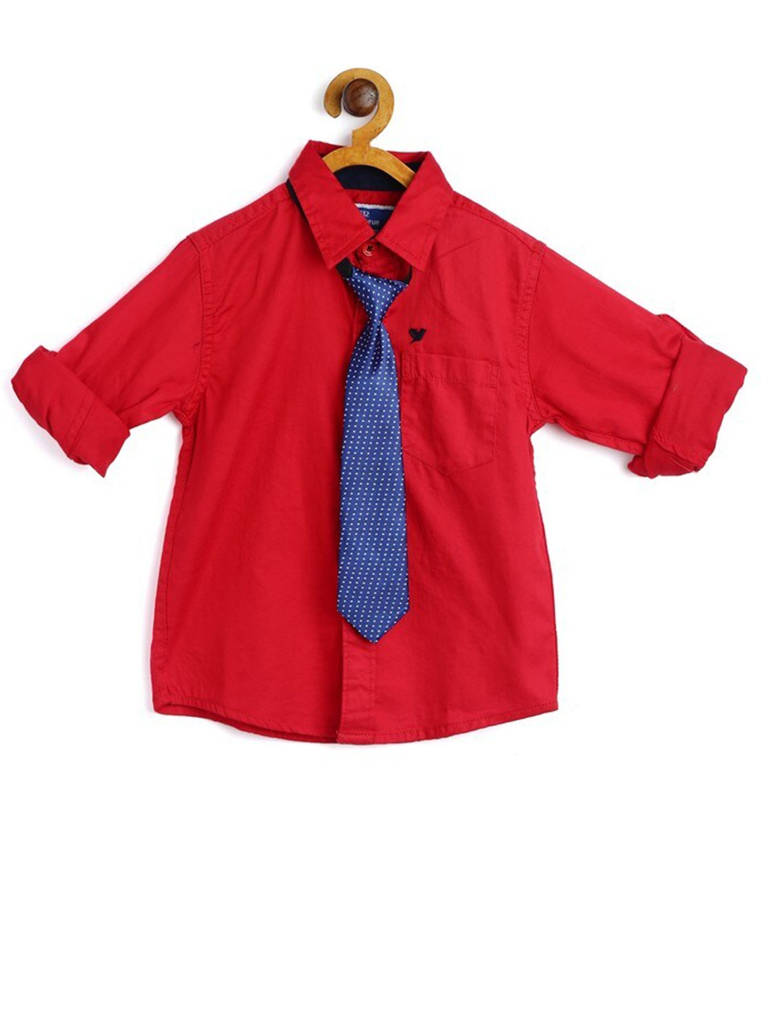 

612League Boys Red Classic Casual Shirt