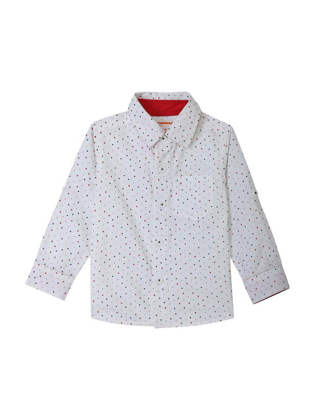 

612League Boys White Classic Printed Casual Shirt