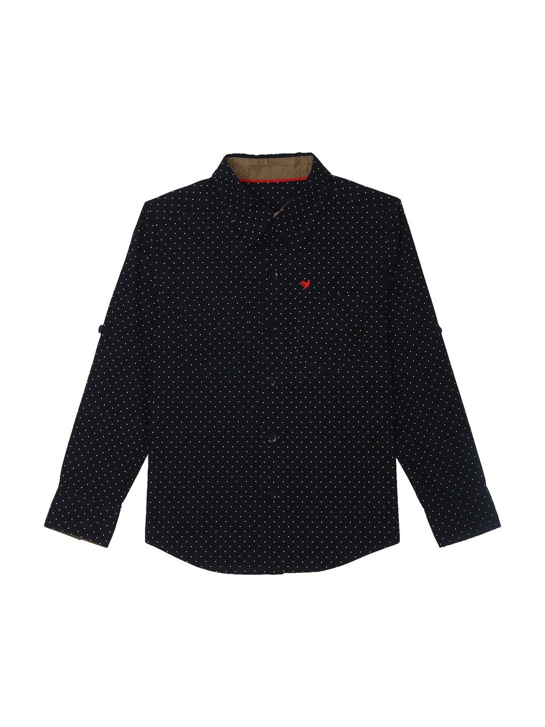 

612League Boys Blue Classic Printed Casual Shirt