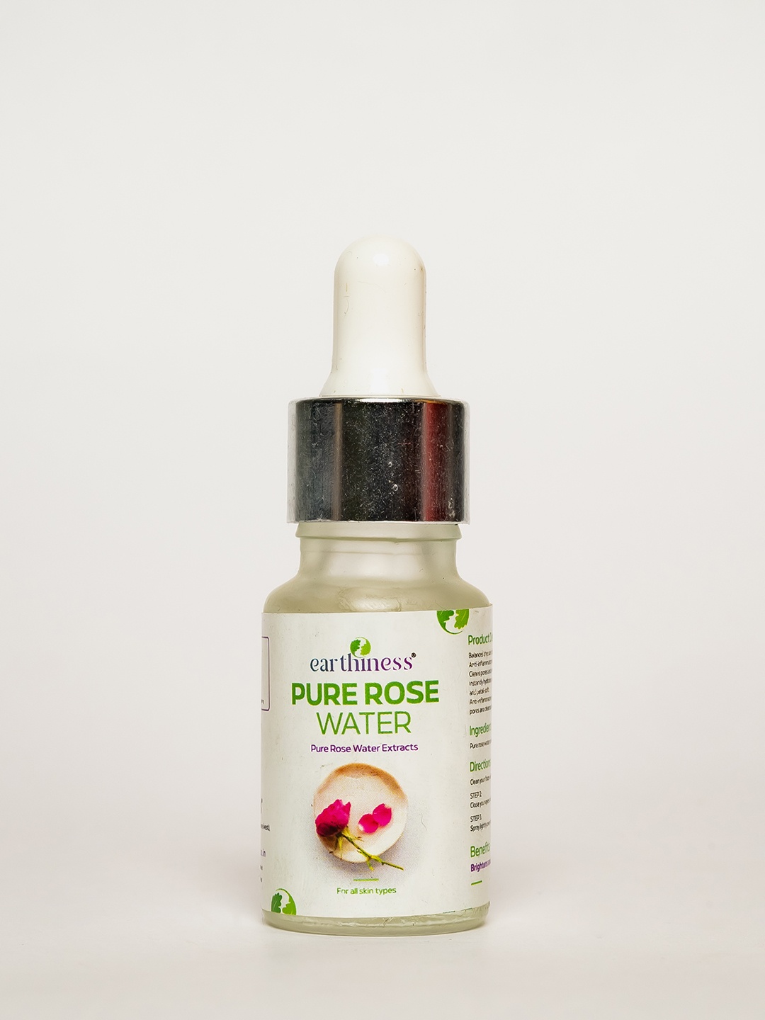 

earthiness 100% Pure & Natural Pure Rose Water Toner - 30 ml, White