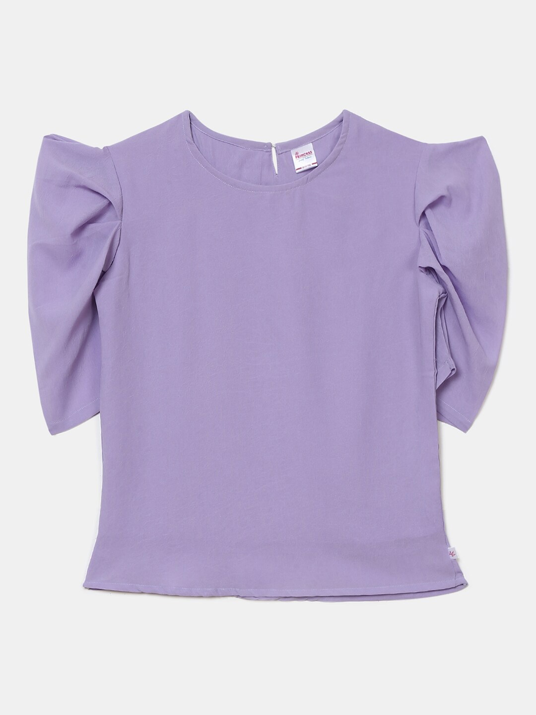 

V-Mart Girls Purple Georgette Round Neck Top