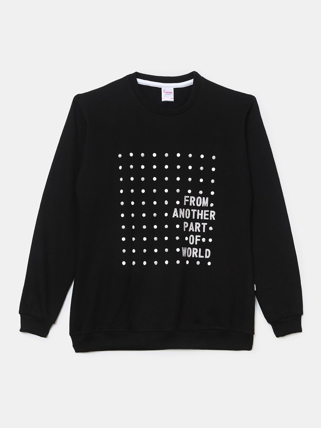 

V-Mart Girls Black Printed Round Neck Top