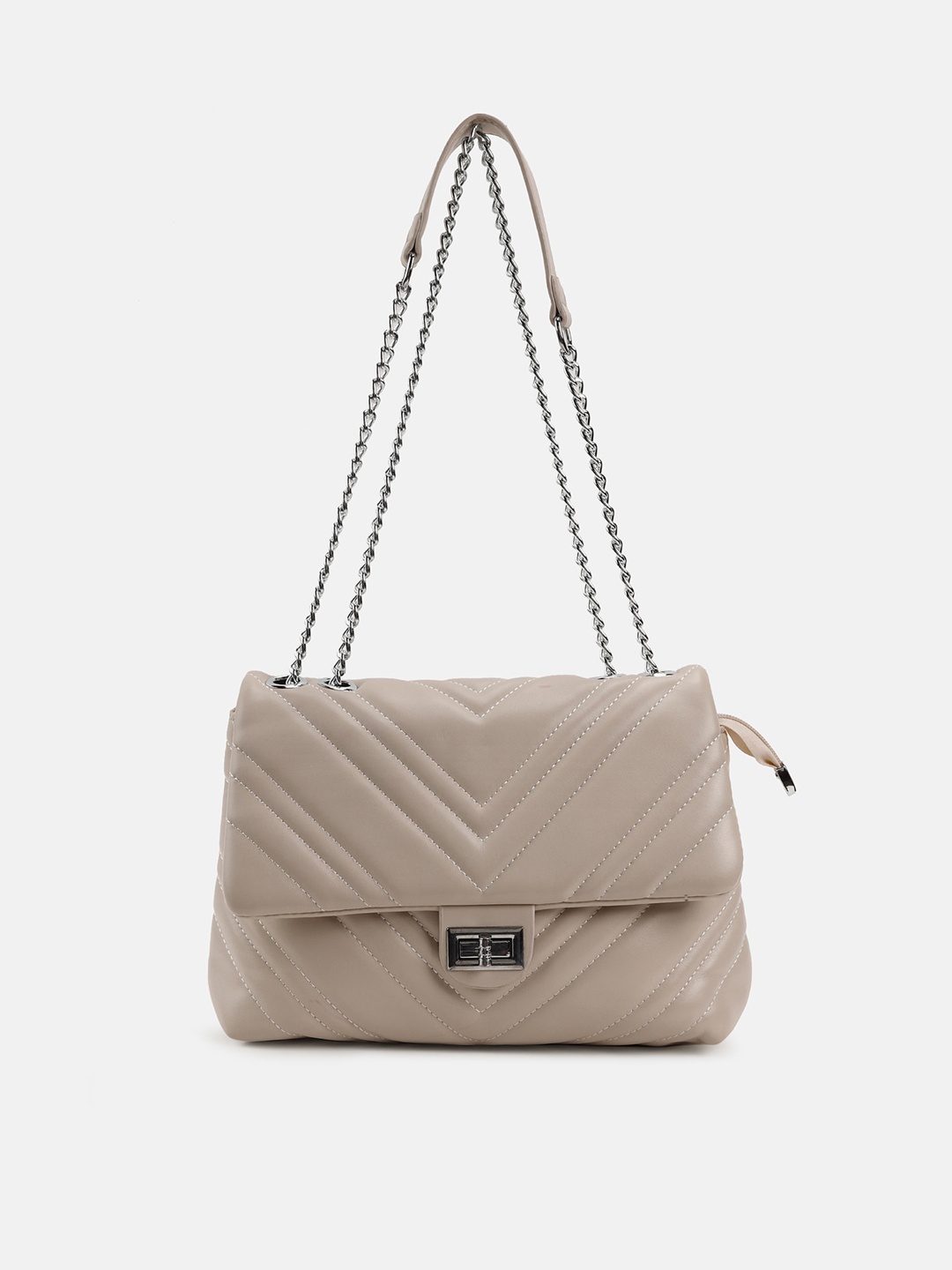 

Kazo Grey Textured PU Structured Handbags