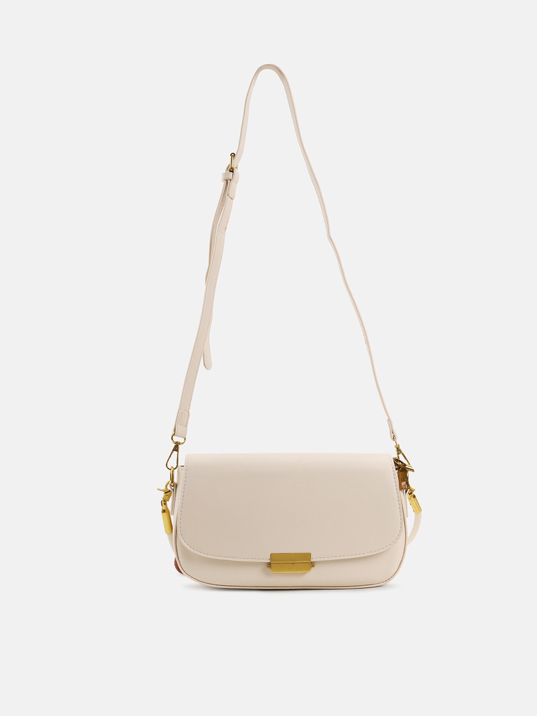 

Kazo White PU Structured Handbags