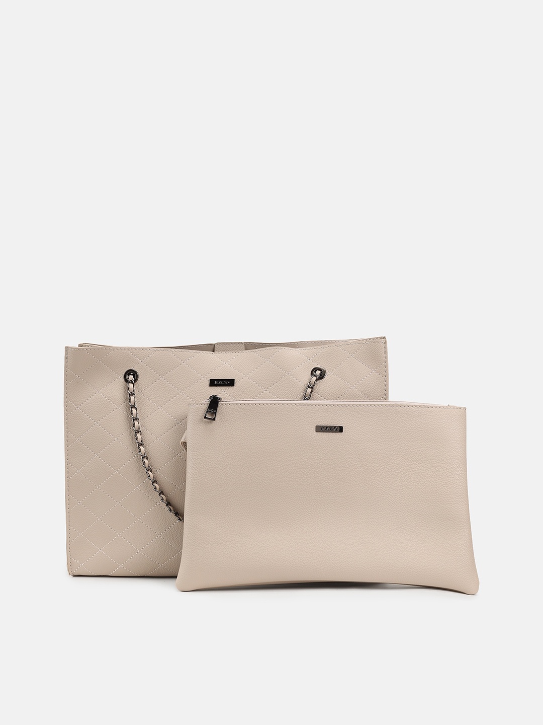 

Kazo White Set Of 2 Structured Shoulder Bag