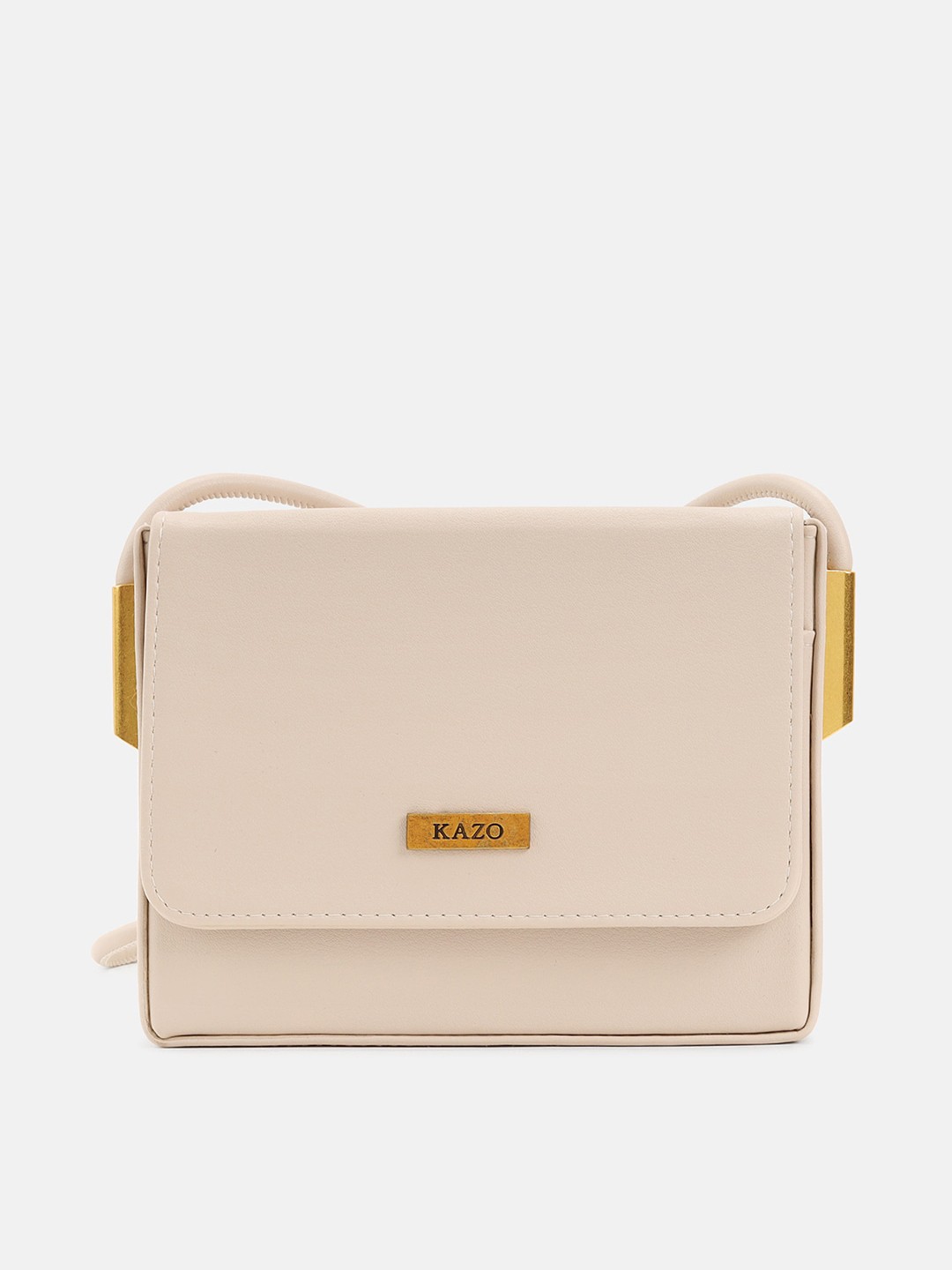 

Kazo Women White PU Structured Sling Bag