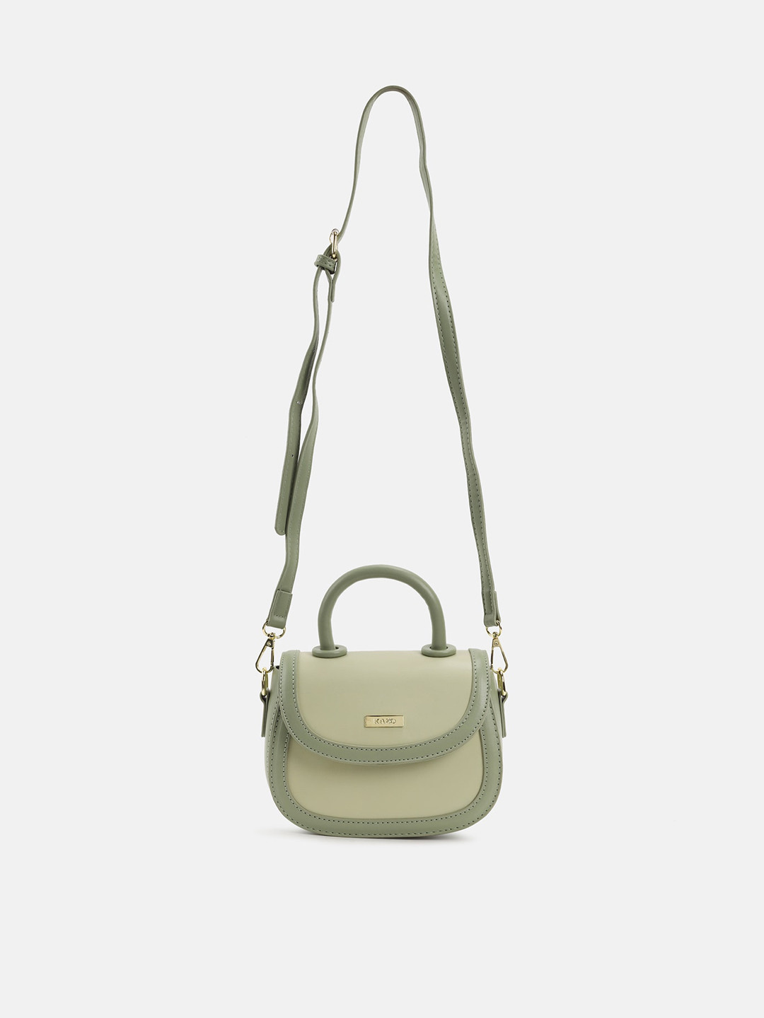 

Kazo Women Green PU Structured Handbag