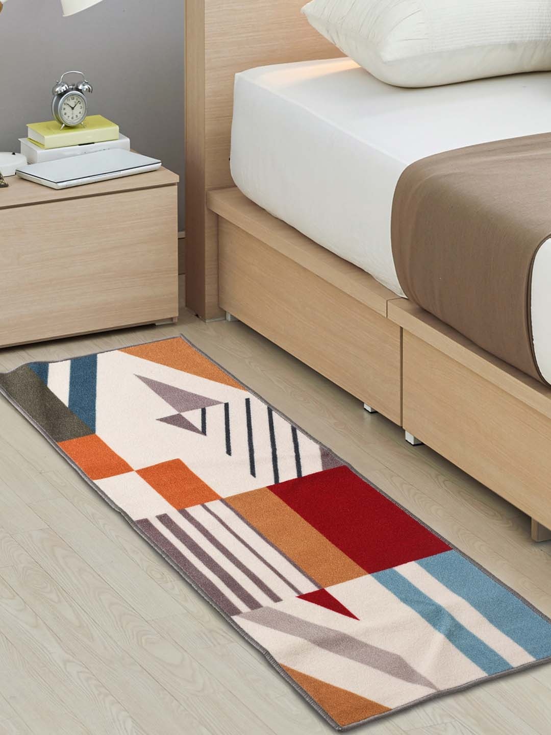 

URBAN SPACE Multicolor Printed Anti-Skid Carpet, Multi