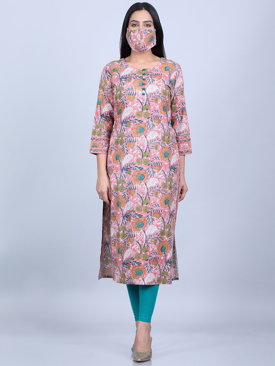 

SUTI Women Rose Floral Printed Floral Kurta