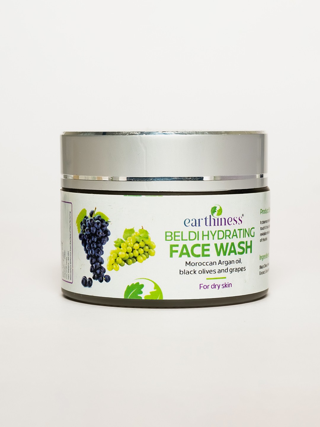 

earthiness Beldi Face Wash Gel with Moroccan Golden Argan Oil & Black Olives - 50 g, White