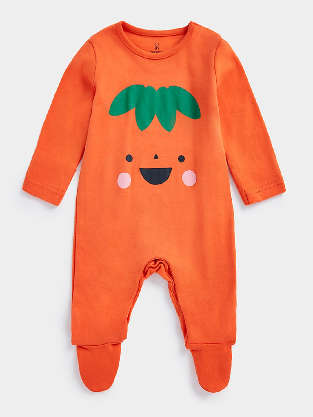 

mothercare Infants Boys Printed Pure Cotton Sleepsuit, Orange
