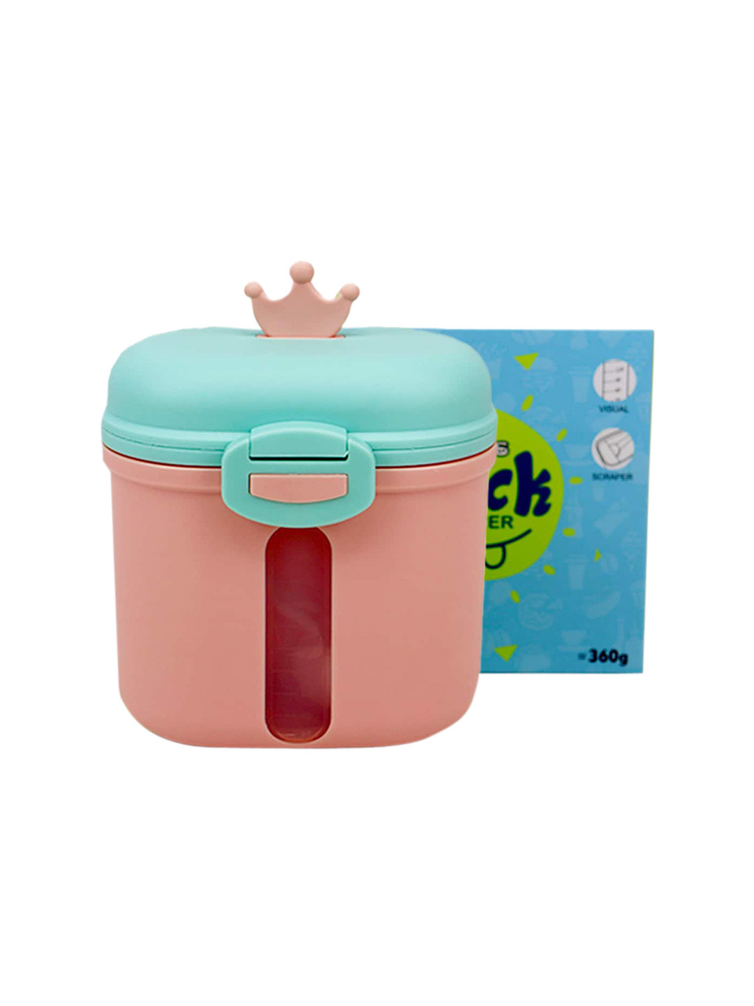 

SCOOBIES Pink & Green Solid Snack Container