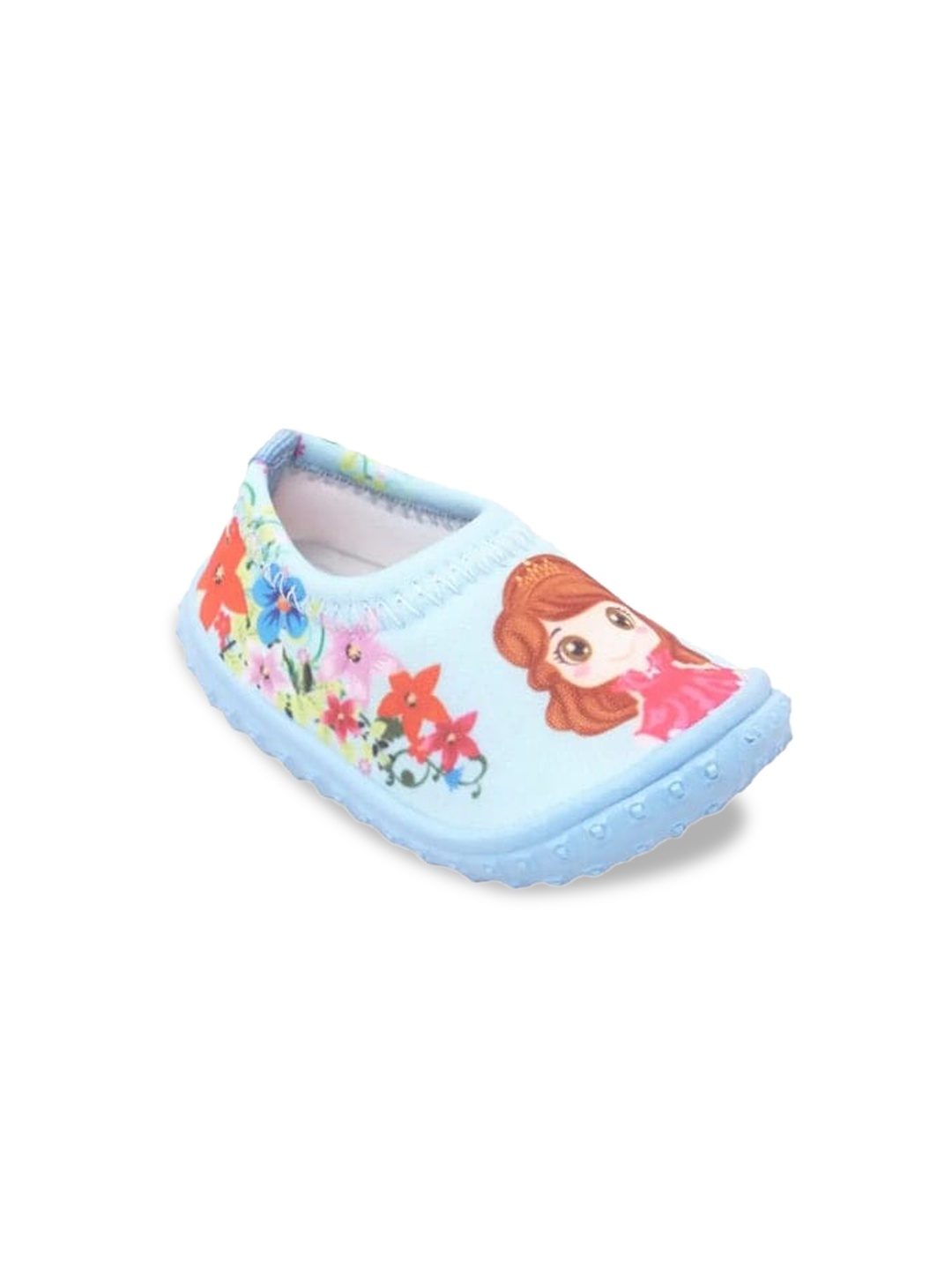 

CHiU Infants Kids Blue & Red Printed Cotton Booties