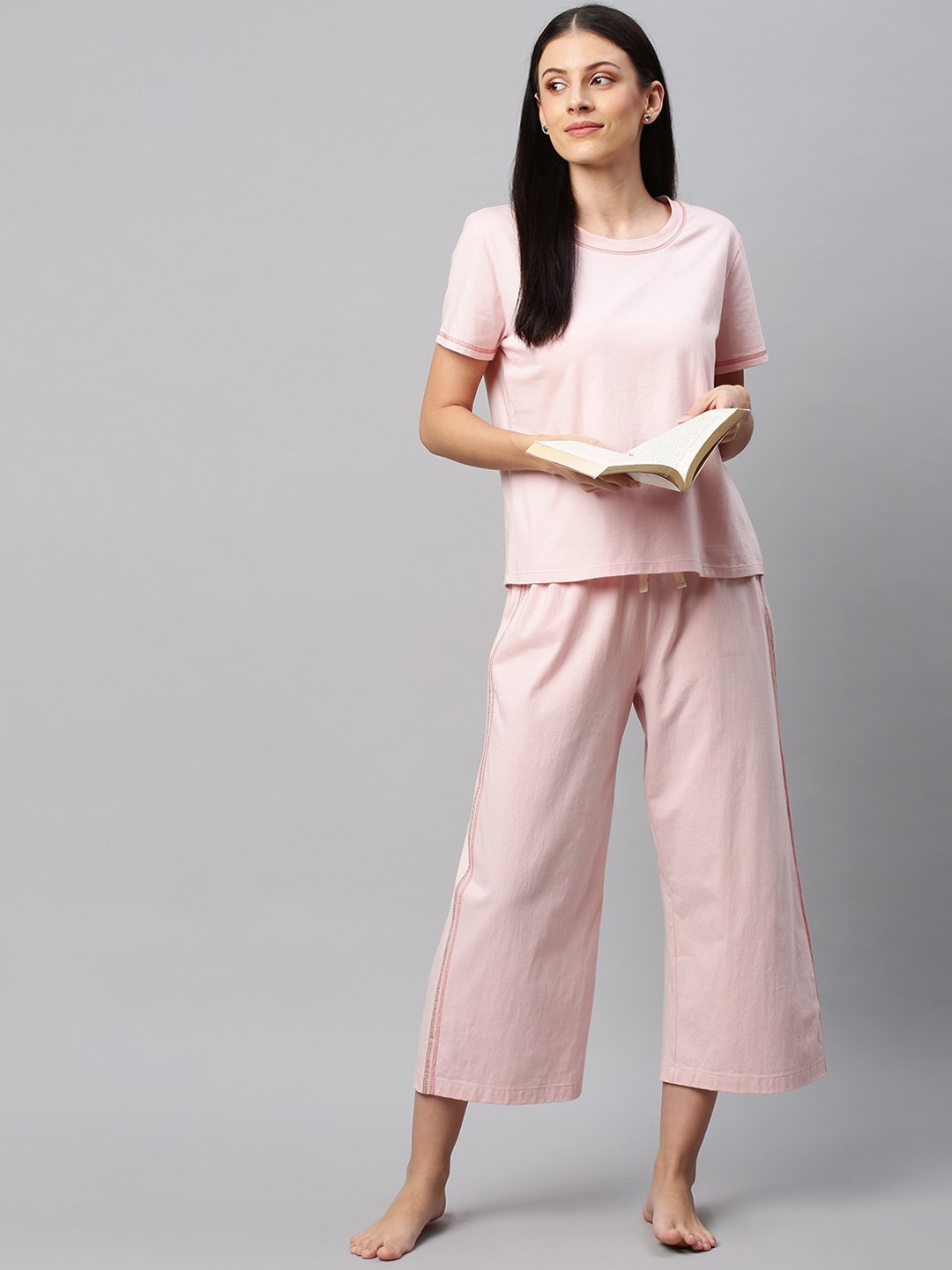 

Chemistry Women Pink Night Pure Cotton suit