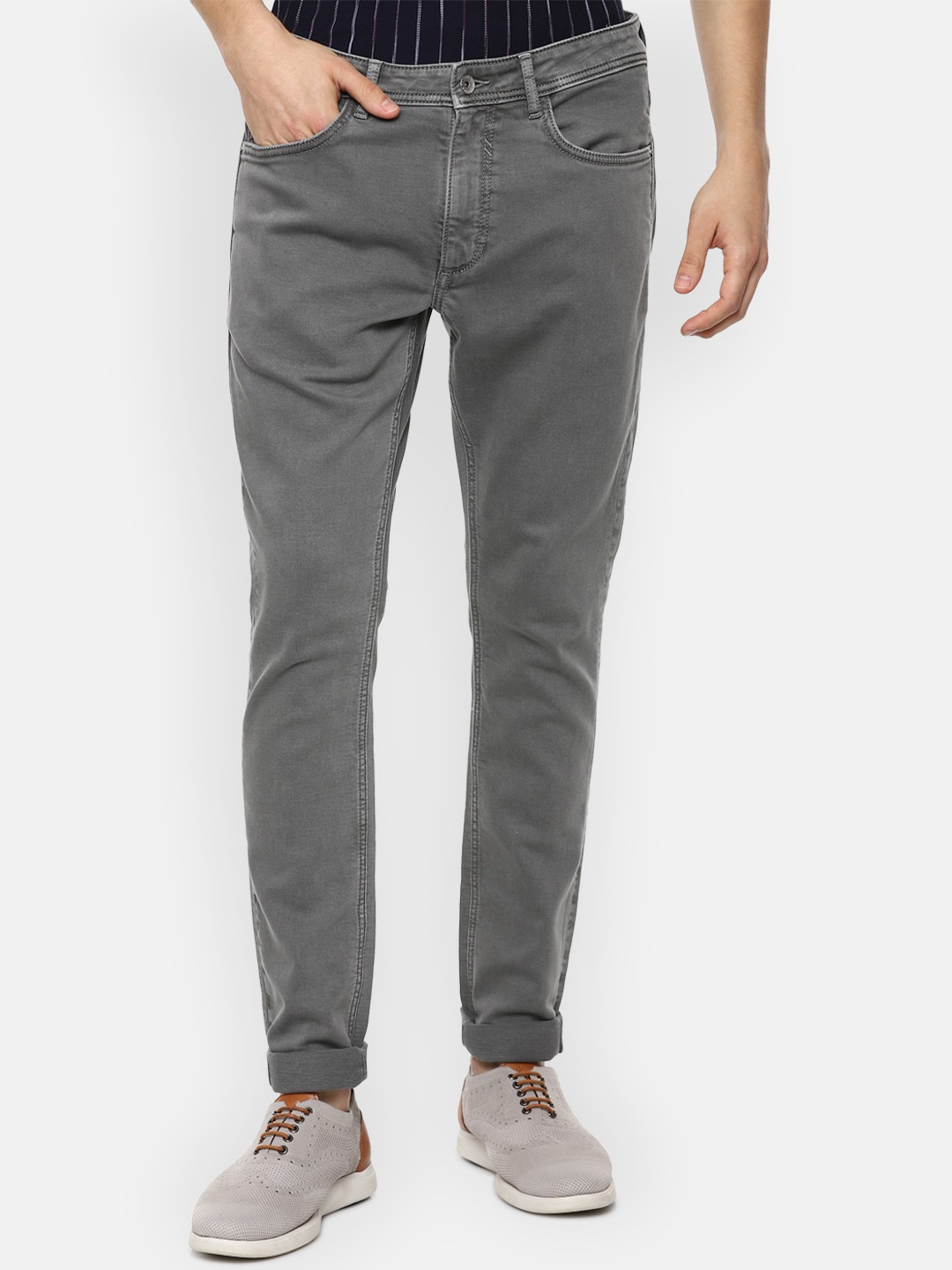 

Louis Philippe Jeans Men Grey Slim Fit Clean Look Jeans