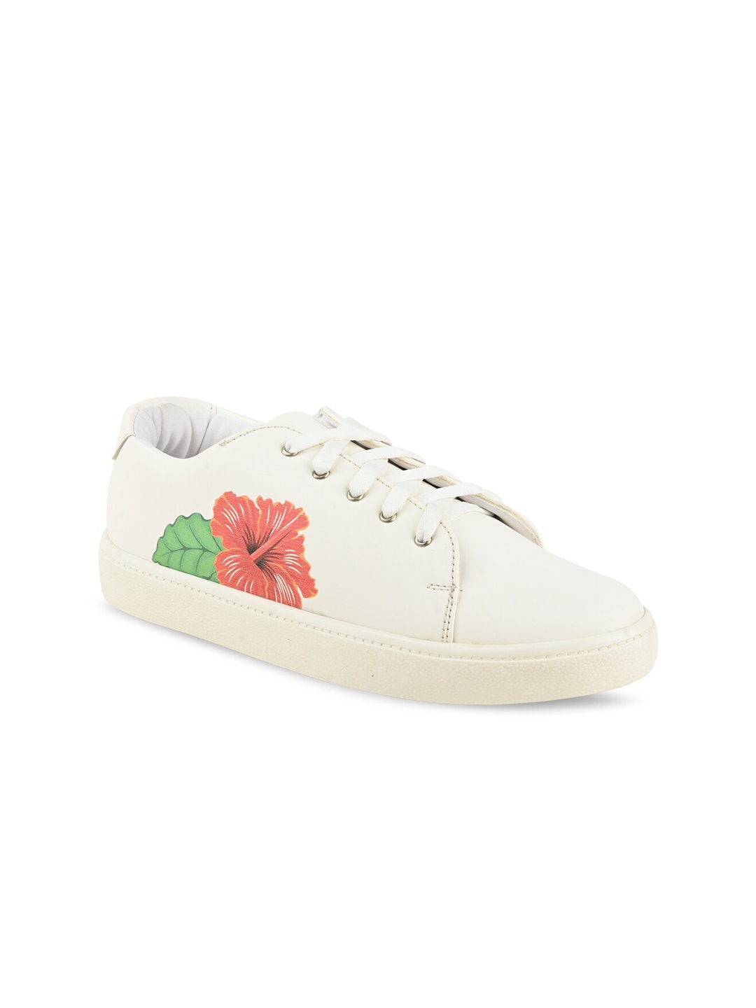 

Rocia Women White Printed Sneakers