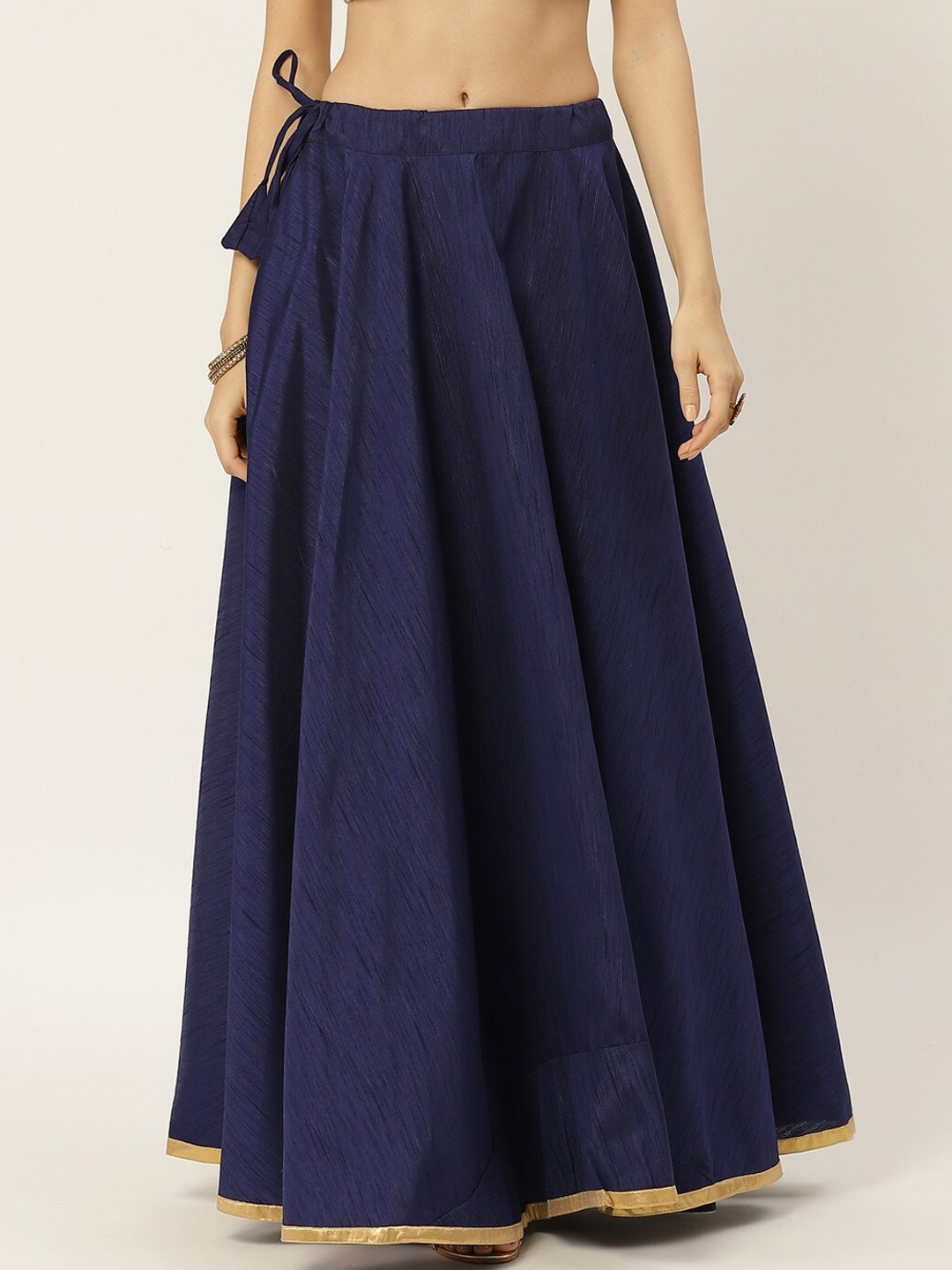 

Studio Shringaar Women Blue Solid Flared Maxi Skirts